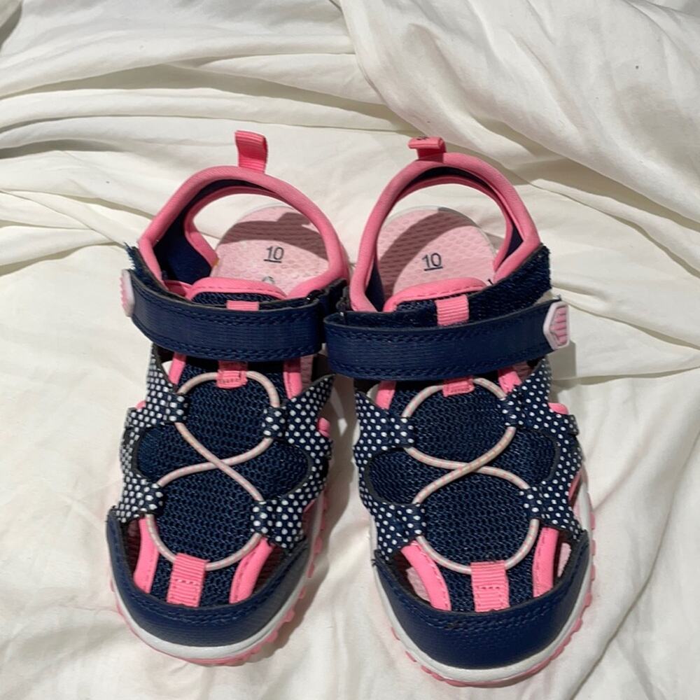 Carters 10 water play shoe worn once blue pink
